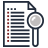 document with magnifying glass